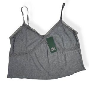 Wild Fable Gray Lace Cropped Cami XS